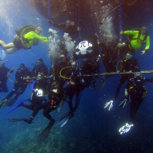 Underwater Group Photo Belize Dive trip July 2015