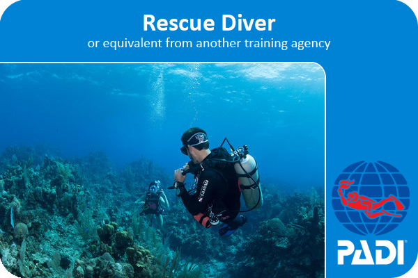 Rescue diver training card.