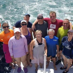 Group photo of divers on boat - Goliath Grouper trip, September 2016
